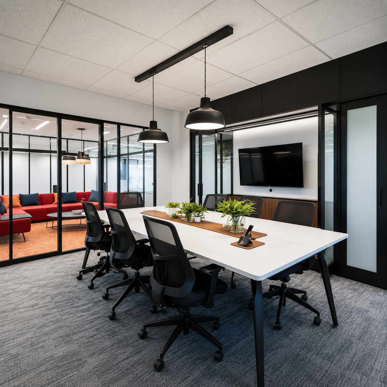 Professional modular office meeting room designed for commercial businesses in Western Australia